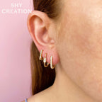 0.24CT 14K Y/G DIAMOND EARRING