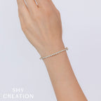1.88CT 14K Y/G DIAMOND BEZEL BANGLE