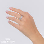 0.79CT 14K W/G DIAMOND BRIDGE RING