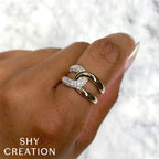 0.71CT 14K2T Y/W DIAMOND LADY'S RING