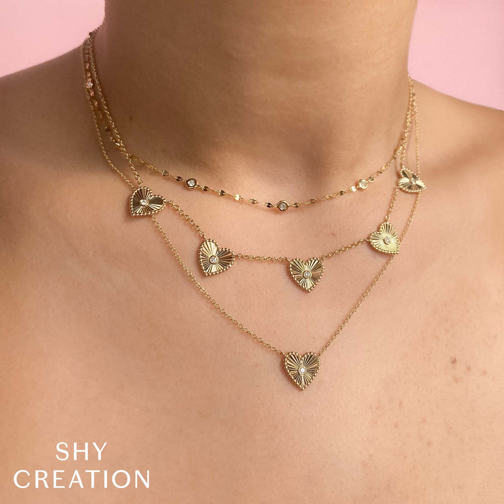 0.20CT 14K W/G 18" DIAMONDS BY THE YARD SPARKLE CHAIN NECKLACE