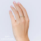 0.13CT 14K Y/G DIAMOND GEO CUT BAND