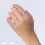 0.50CT 14K W/G DIAMOND BAGUETTE BAND
