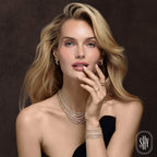 3.53CT 14K Y/G DIAMOND BEZEL TENNIS NECKLACE