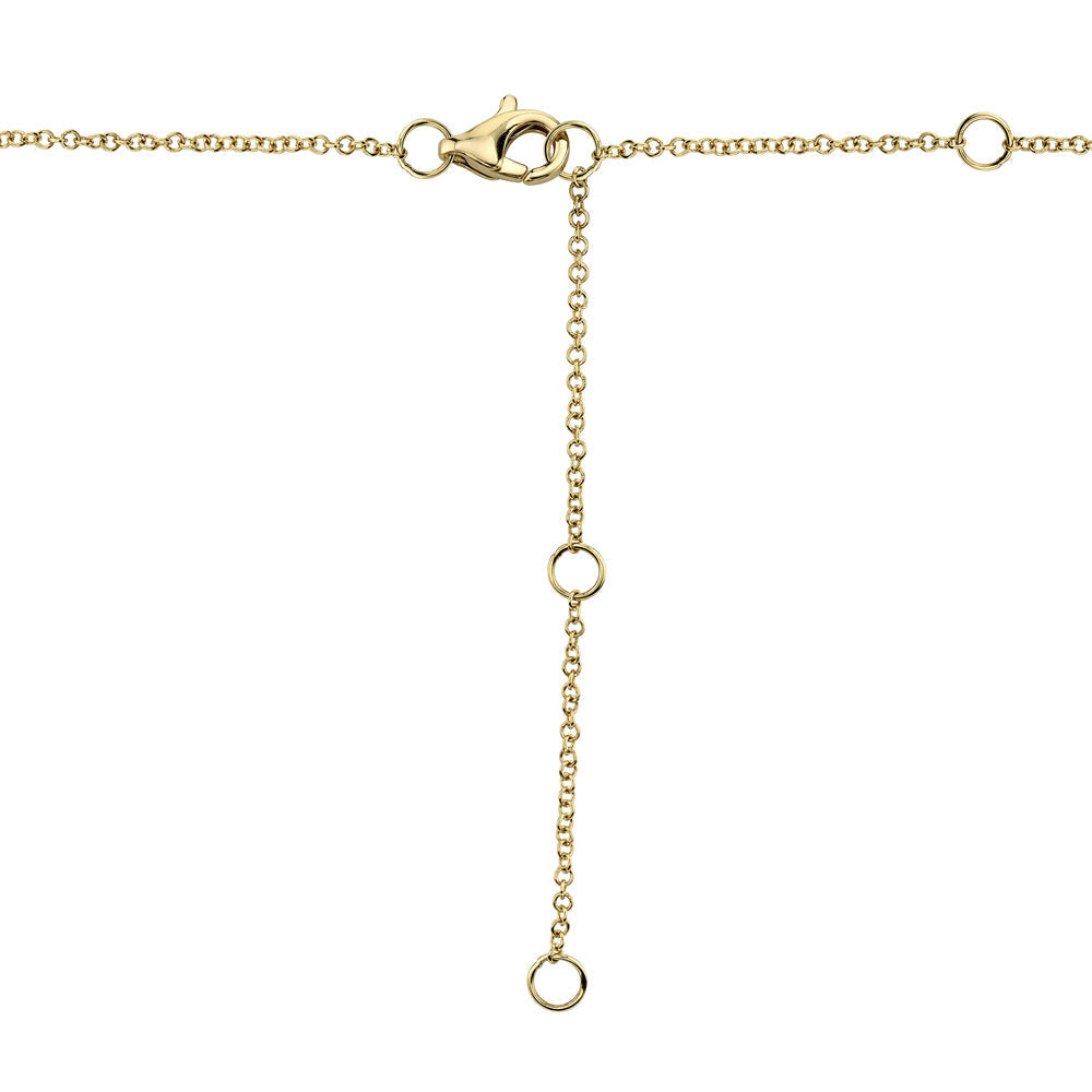 0.25CT 14K Y/G DIAMOND PAVE BAR NECKLACE