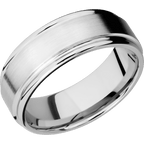 14K White Gold with Satin , Polish Finish