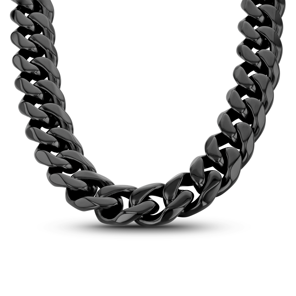 Black Stainless Steel 14mm Chain - 9 Inch
