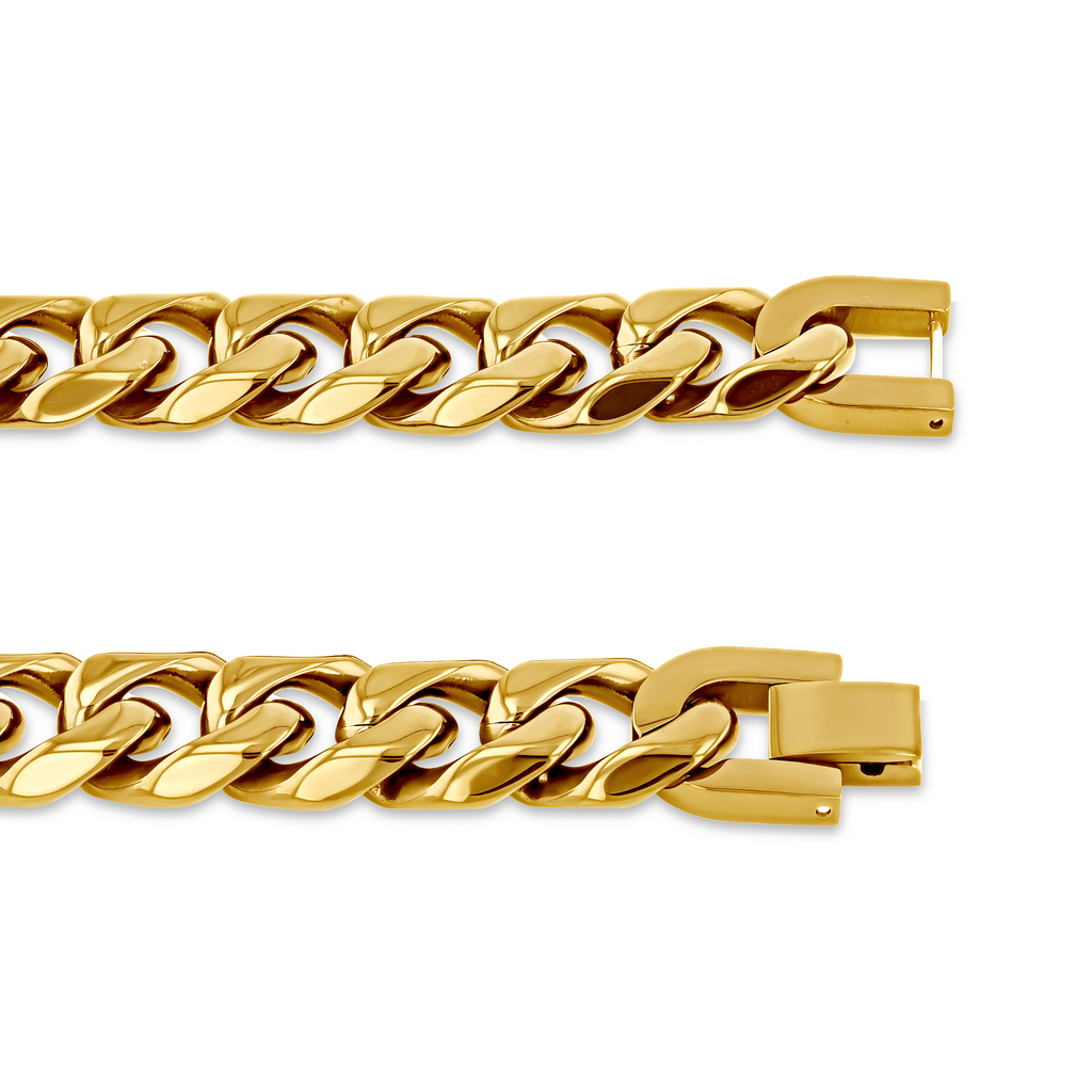 Gold Stainless Steel 14mm Chain - 9 Inch