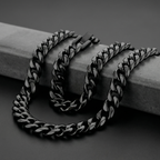 Black Stainless Steel 14mm Chain - 22 Inch