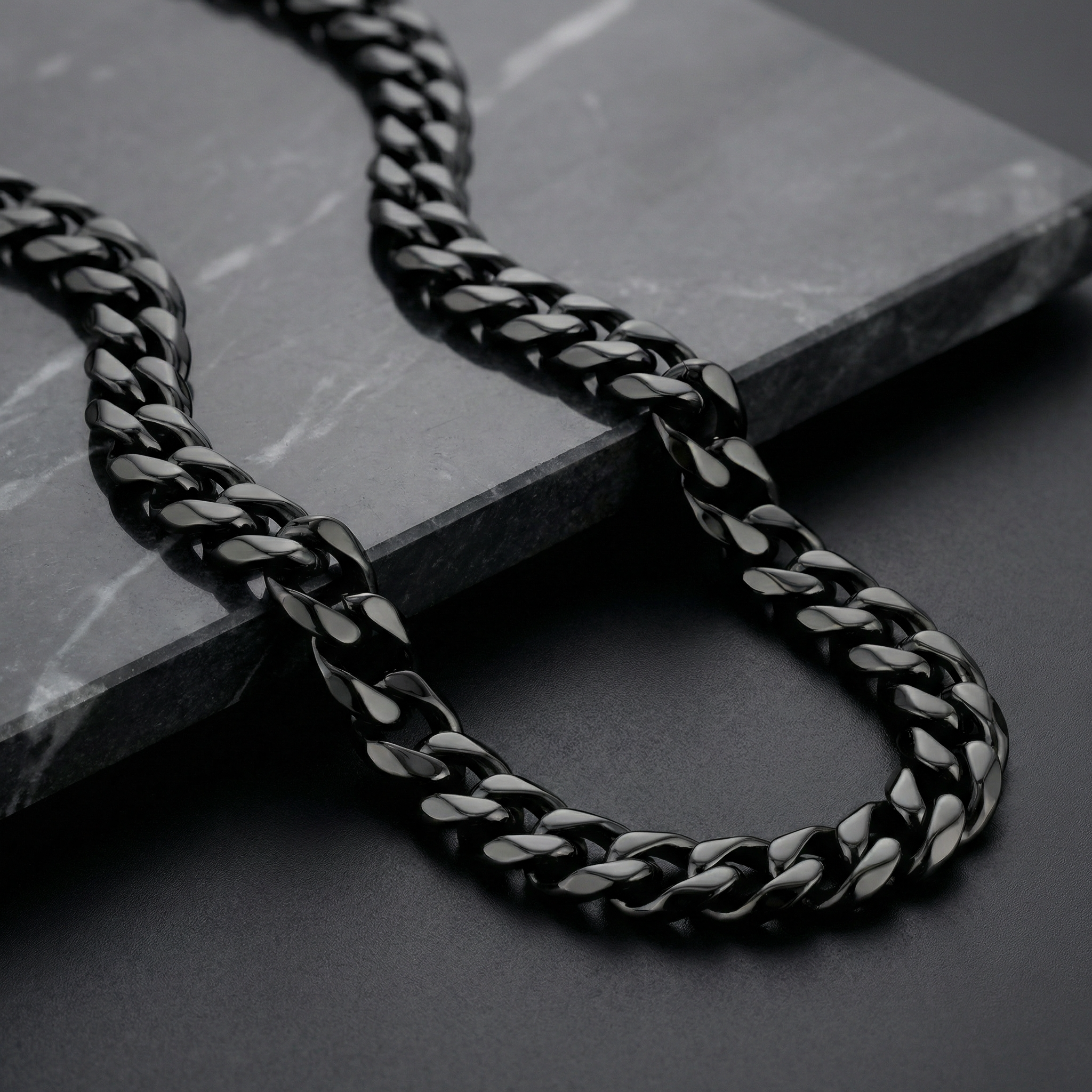 Black Stainless Steel 14mm Chain - 22 Inch
