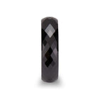 DRACO 288 Diamond Faceted Black Ceramic Ring - 2mm - 8mm