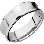 14K White Gold with Satin , Polish Finish