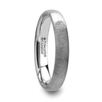 Fingerprint Engraved Domed Tungsten Brushed Ring- Perseus - 4mm - 12mm