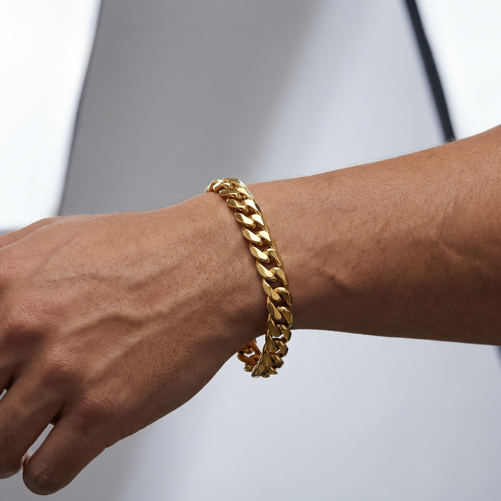 Gold Stainless Steel 14mm Chain - 9 Inch