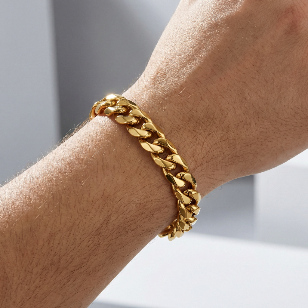 Gold Stainless Steel 14mm Chain - 9 Inch