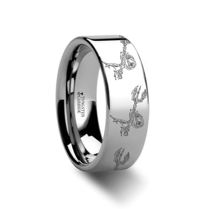Fizz The Tidal Trickster Tungsten Engraved Ring League of Legends Gift - 4mm - 12mm - Thorsten Rings