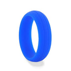 ZAZOO Dual Groove Silicone Ring for Men and Women Blue Comfort Fit Hypoallergenic Thorsten - 8mm - Thorsten Rings