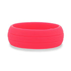 ROSE Dual Groove Silicone Ring for Men and Women Pink Comfort Fit Hypoallergenic Thorsten - 8mm