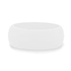 MOON Dual Groove Silicone Ring for Men and Women White Comfort Fit Hypoallergenic Thorsten - 8mm