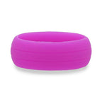 AMARIS Dual Groove Silicone Ring for Men and Women Purple Comfort Fit Hypoallergenic Thorsten - 8mm