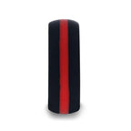 ZARIA Matte Black Men's Silicone Ring With Vibrant Red Colored Inlay - 8mm