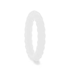 SNOW Stackable Twist Silicone Ring for Women White Comfort Fit Hypoallergenic Thorsten - 2mm - Thorsten Rings
