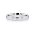 EMPRESA Silver Brushed Finish Domed Women's Wedding Band - 4mm