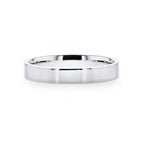 ARGENTA Silver Polished Finish Flat Style Women's Wedding Band - 4mm