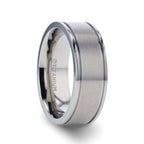 FAIRFIELD Flat Satin Finish Titanium Ring - 8mm - Thorsten Rings
