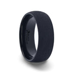 CIMMERIAN Domed Black Titanium Men's Wedding Band With Sand Blasted Finish - 8mm - Thorsten Rings