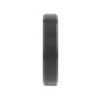 ELISE Black Tungsten Ring with Polished Beveled Edges and Brush Finished Center - 4mm - 10mm