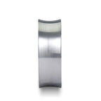 TUCSON Concave Tungsten Carbide Ring with Brushed Finish - 8mm