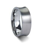 TUCSON Concave Tungsten Carbide Ring with Brushed Finish - 8mm - Thorsten Rings