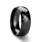 MIAMI Diamond Faceted Black Tungsten Ring for Women - 2mm - Thorsten Rings
