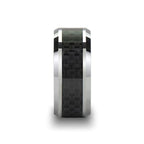 INDIANAPOLIS Black Carbon Fiber Inlay Tungsten Carbide Ring - 10mm