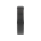 RIGEL Flat Beveled Edges Black Tungsten Ring with Brushed Center and Vibrant Blue Ceramic Inside - 6mm & 8mm