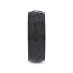 RENEGADE Domed Hammer Finish Black Tungsten Carbide Wedding Band with Brushed Finish - 6mm or 8mm