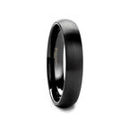 RAIDER Domed Brush Finished Black Tungsten Wedding Band - 2mm - 12mm - Thorsten Rings
