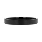 SAN ANTONIO Flat Black Tungsten Carbide Band with Brushed Finish - 4mm - 12mm