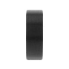 SAN ANTONIO Flat Black Tungsten Carbide Band with Brushed Finish - 4mm - 12mm