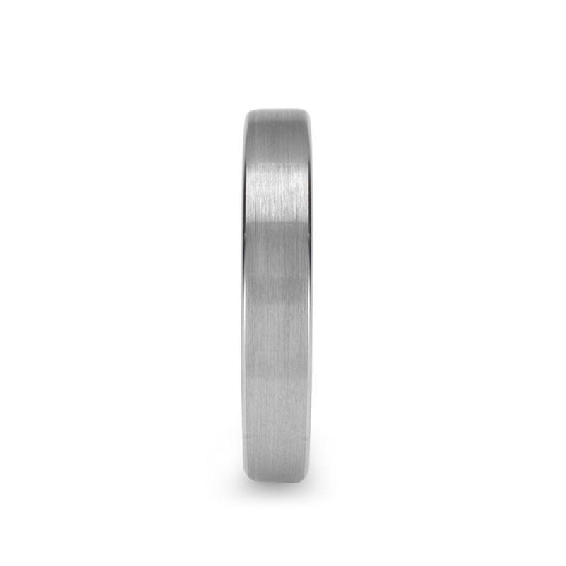 MASON Flat Brush Finished White Tungsten Wedding Ring - 2mm - 8mm