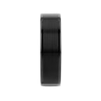 VULCAN Flat Black Tungsten Ring with Brushed Center & Polished Edges - 4mm - 12mm