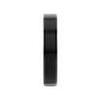 VULCAN Flat Black Tungsten Ring with Brushed Center & Polished Edges - 4mm - 12mm